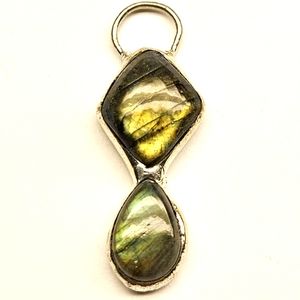 Double Labradorite Pendant